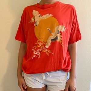 Red graphic T-shirt